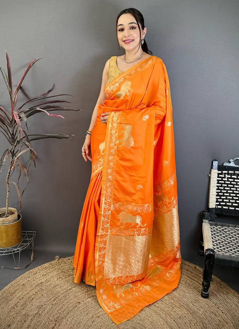 Banarasi pure silk handloom with glod zari saree with blouse