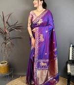 Banarasi pure silk handloom with glod zari saree with blouse