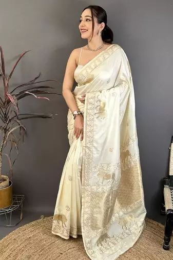 Banarasi pure silk handloom with glod zari saree with blouse