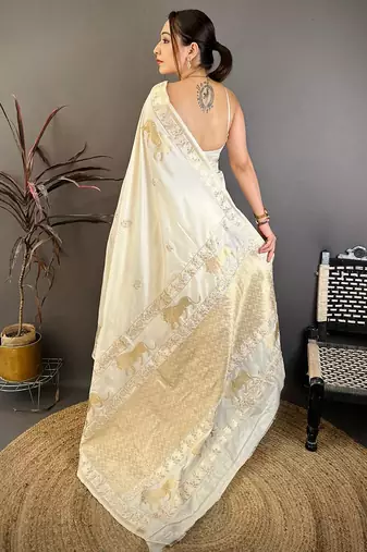 Banarasi pure silk handloom with glod zari saree with blouse