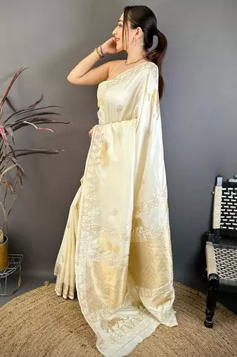 Banarasi pure silk handloom with glod zari saree with blouse
