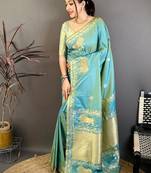Banarasi pure silk handloom with glod zari saree with blouse