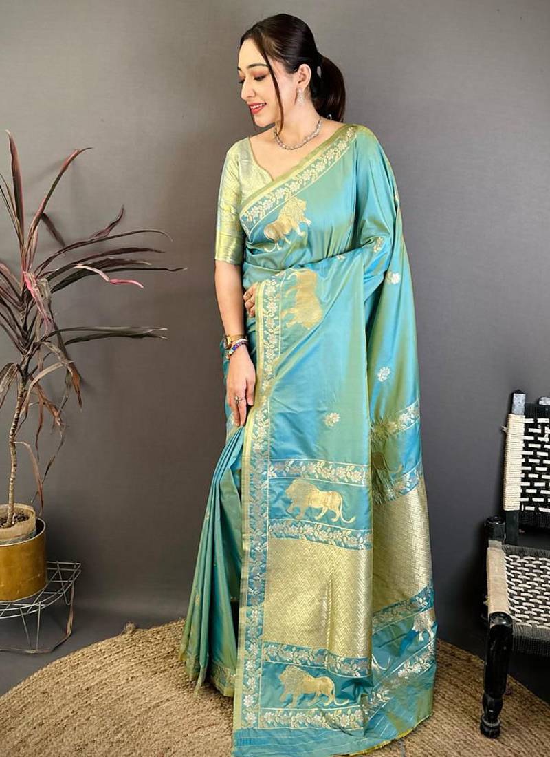 Banarasi pure silk handloom with glod zari saree with blouse