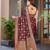 Women's traditional maroon banarasi saree rich jacquard weaving, gold zari floral jaal design party wear & festive saree