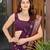 Women's traditional wine banarasi saree rich jacquard weaving, gold zari floral jaal design party wear & festive saree