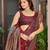 Women's premium maroon banarasi silk blend saree with heavy zari weaving and designer pallu | ethnic wedding saree