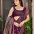 Women's premium wine banarasi silk blend saree with heavy zari weaving and designer pallu | ethnic wedding saree