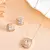 square pendant chain with stone – gold finish statement pendant chain for women