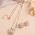 square pendant chain with stone – gold finish statement pendant chain for women