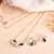 Butterfly pendant/chain set with crystal & enamel detailing