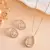 Elegant teardrop crystal pendant chain for women  premium gold finish statement pendant set