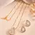 Elegant teardrop crystal pendant chain for women  premium gold finish statement pendant set
