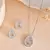Elegant teardrop crystal pendant chain for women  premium gold finish statement pendant set