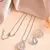 Elegant teardrop crystal pendant chain for women  premium gold finish statement pendant set