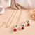 Floral pearl drop pendant chain for women – elegant silver finish statement pendant set