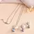Floral pearl drop pendant chain for women – elegant gold finish statement pendant set