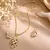 Premium designer pendant chain set with gold polish finish
