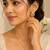 Stylish circular spiral pendant chain set with earrings for women