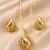 Stylish circular spiral pendant chain set with earrings for women