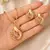 Stylish circular spiral pendant chain set with earrings for women