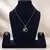 Premium gold plated heart shape pendant chain set for women