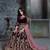 wine colure cording work velvet anarkali gwon