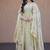 Heavy sequins & zari embroidered anarkali gown with dupatta for women