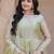 Heavy sequins & zari embroidered anarkali gown with dupatta for women