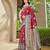 Women's ethnic banarasi silk blend saree | maroon color with purple border for festive & bridal functions
