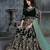Emerald Green Velvet Cording Work Semi-Stitched Anarkali Gown