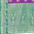 Women's ethnic banarasi silk blend saree | purple color with turquoise border for festive & bridal functions
