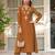 Mustard Rani Haar Hand Embroidered A-Line Kurta Set - 2