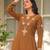 Mustard Rani Haar Hand Embroidered A-Line Kurta Set - 2