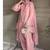 Baby pink embroidery gimmy silk full stitched farshi salwar suit set