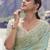 Light sky blue tissue silk with jaquard designer blouse wedding wear saree