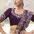Wine pure satin silk with jaquard with designer blouse wedding wear saree