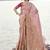 Shaded peach tissue silk with oraganza silk with designer blouse wedding wear saree