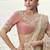 Off white satin silk with designer blouse wedding wear saree