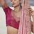 Shaded peach tissue silk with oraganza silk with designer blouse wedding wear saree
