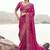 Rani pure satin silk with jaquard with designer blouse wedding wear saree