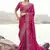 Rani pure satin silk with jaquard with designer blouse wedding wear saree