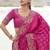 Rani pure satin silk with jaquard with designer blouse wedding wear saree