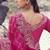 Rani pure satin silk with jaquard with designer blouse wedding wear saree