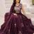 Wine Purple Designer Lehenga Choli with Heavy Silver Bead & Sequin Work Dupatta