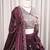 Wine Purple Designer Lehenga Choli with Heavy Silver Bead & Sequin Work Dupatta