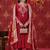 Red Zari Embroidered Anarkali Set with Ombre Dupatta