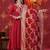 Red Zari Embroidered Anarkali Set with Ombre Dupatta