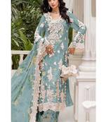 Rama floral lace embroidery & sequence work pakistani salwar suit