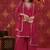 Cherry Red Hand Work Sharara Set with Leheriya Dupatta