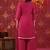 Cherry Red Hand Work Sharara Set with Leheriya Dupatta